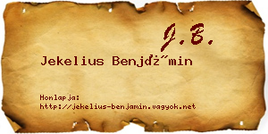 Jekelius Benjámin névjegykártya